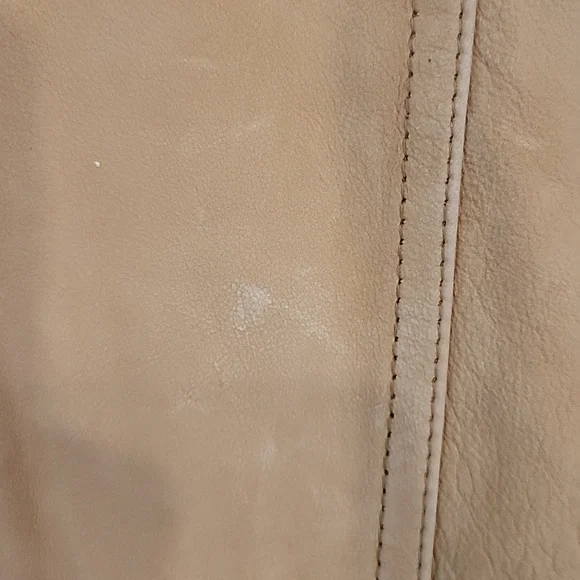 Vintage 80s 90s high waist tapered  camel leather  pants. Size 6 - Picture 10 of 13